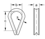KAUSZA NA LINĘ 12mm STAL NIERDZEWNA A4 2-2042-4-12