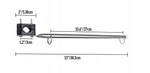 MASZT DO BANDERY FLAGSZTOK STALOWY 39CM 54008