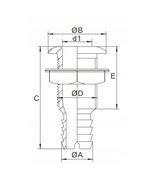 PRZEJŚCIE BURTOWE 1 1/4" ODPŁYW  KOKPITU NA WĄŻ 32mm SFTH3-1250-01
