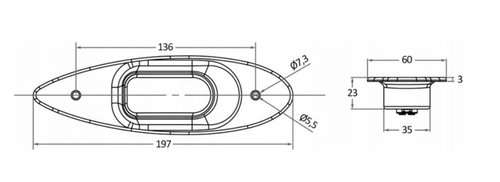 LAMPY NAWIGACYJNE LED PORT & STARBOARD 112,5 st. WPUSZCZANE C91012