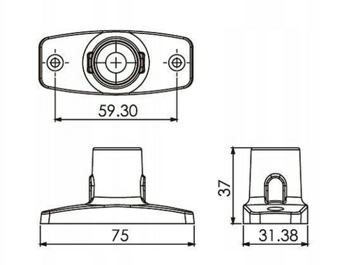 LAMPA NAWIGACYJNA TOPOWA / LEDOWA - 10cm C25010C-1