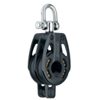Blok aluminiowy podwójny 57 mm krętlik, zaczep 3218
