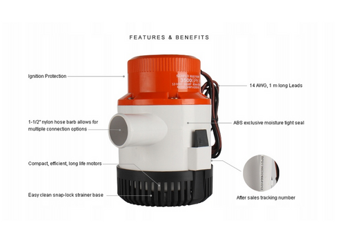 POMPA ZĘZOWA 3000 GPH NA 24V SFBP2-G3000-01