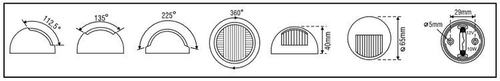LAMPA NAWIGACYJNA DWUKOLOROWA 225 st. 30076