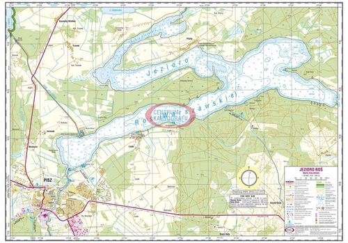 MAPA laminowana - JEZIORO ROŚ