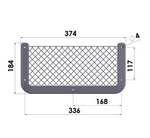 UCHWYT - KIESZEŃ ORGANIZER Z SIATKĄ Z0018370 CZARNY