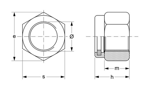 NAKRĘTKA A4 M5 SAMOZABEZPIECZAJĄCA DIN 985 1-985-2-5 