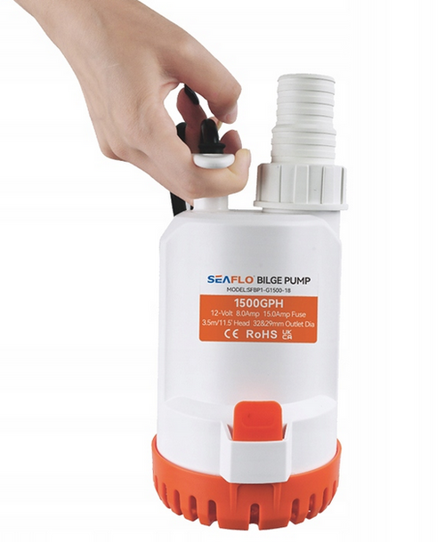 POMPA ZĘZOWA ZANURZENIOWA SEAFLO 1500 GPH SFBP1-G1500-18