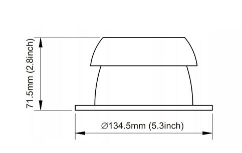 GRZYBEK WENTYLACYJNY WYWIETRZNIK DACHOWY SFPV1-01 BIAŁY