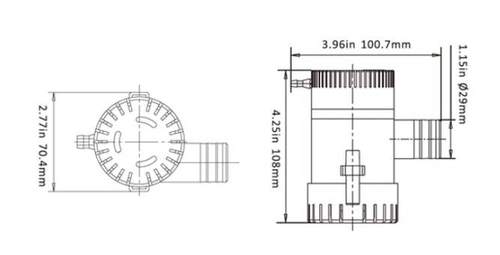 POMPA ZĘZOWA SEAFLO 12V 70 l/min SFBP1-G1100-01