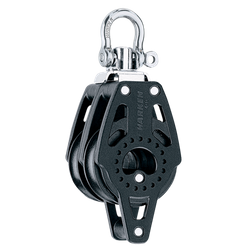 BLOK HARKEN PODWÓJNY 40mm Carbo - krętlik, zaczep 2639